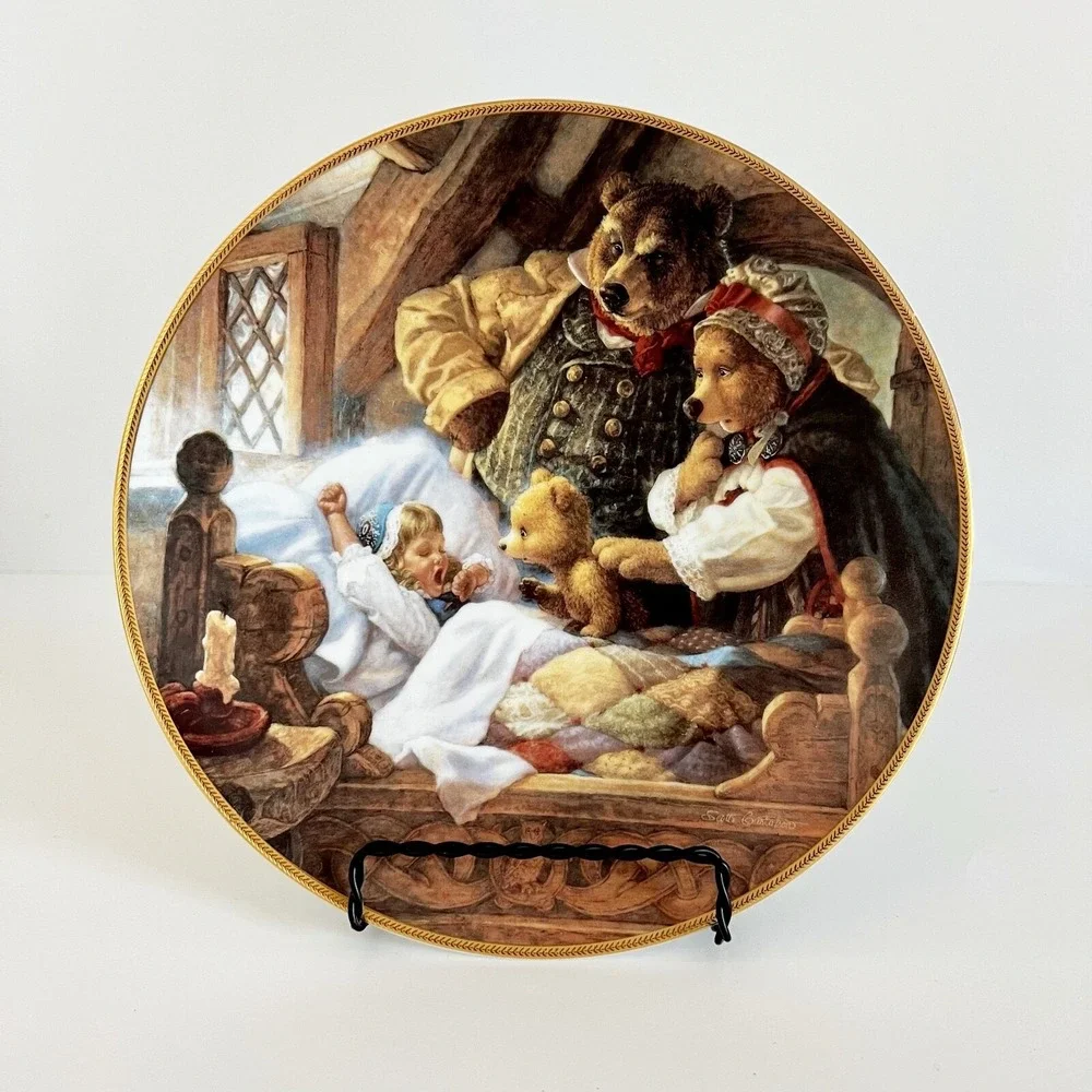 Vintage Knowles Goldilocks & Three Bears Collector Plate 1991 Scott Gustafson